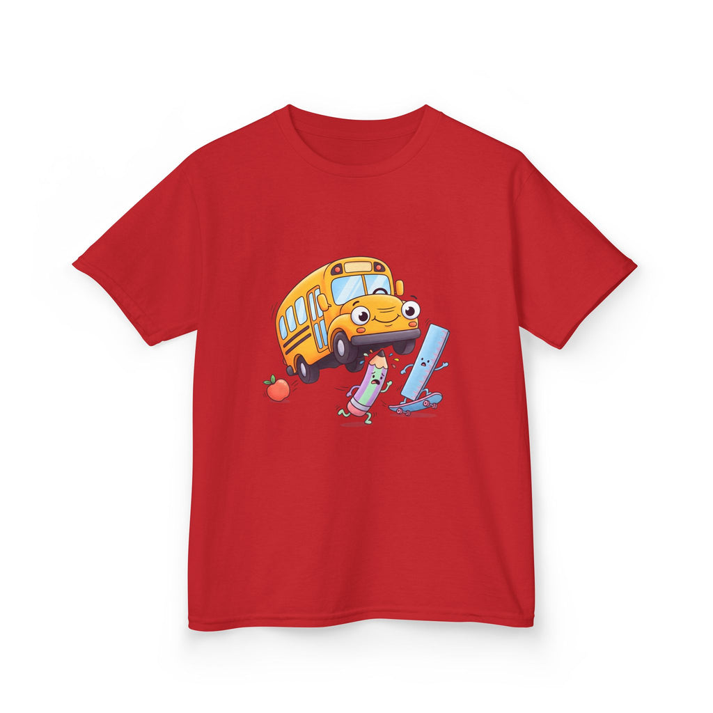 Kids School Bus Tee - Cute School Supplies Shirt | Back to School 2026