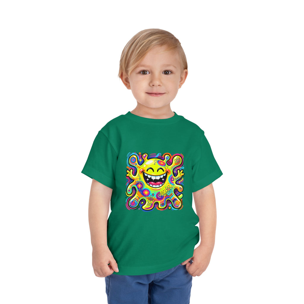 Toddler Tee - Vibrant Psychedelic Monster | Kids Abstract Cartoon Art