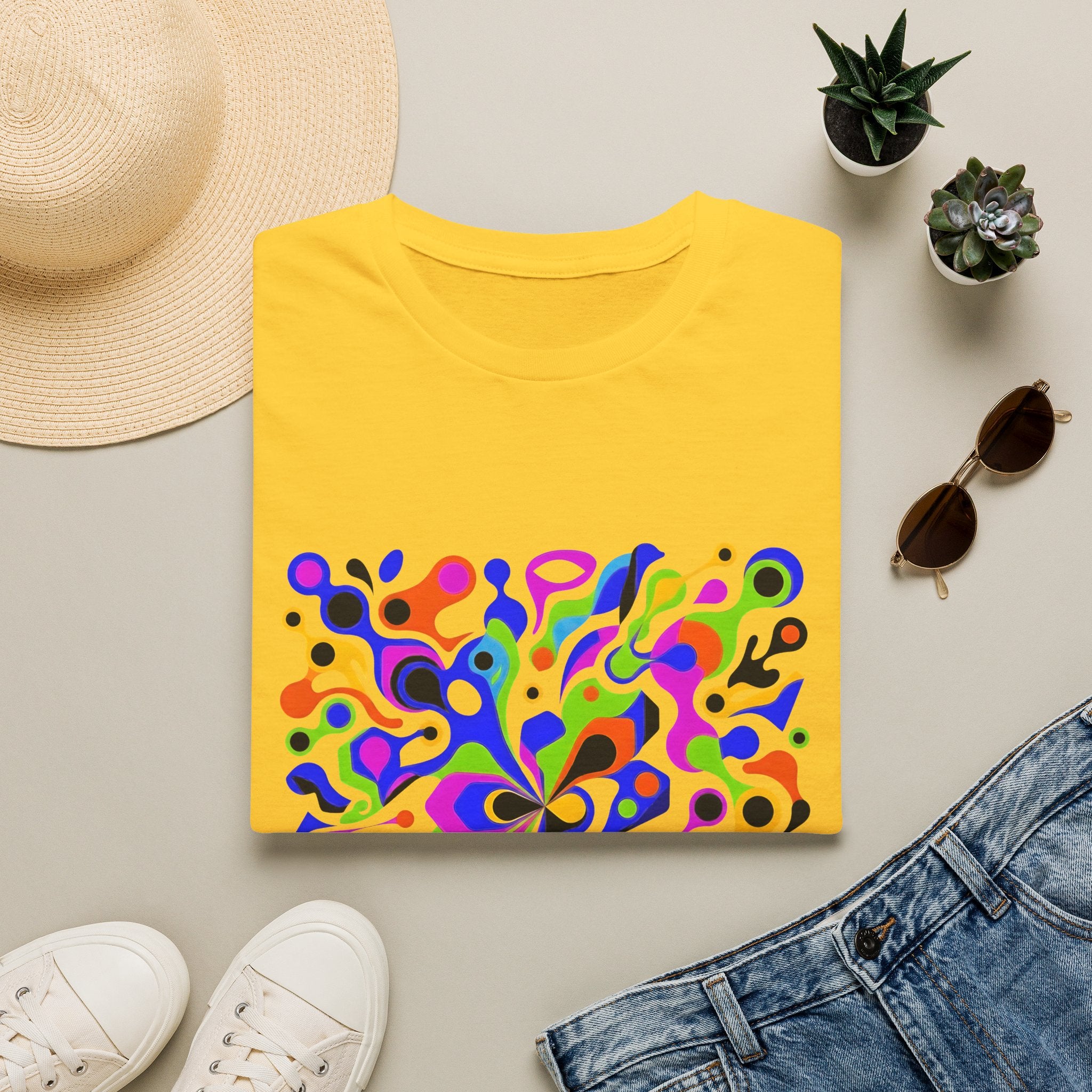 Unisex T-Shirt - Vibrant Organic Abstract | Psychedelic Flow