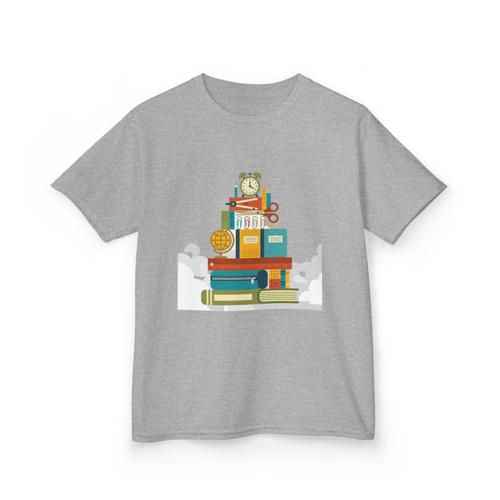 Kids Tee - Flat Vector School Supplies Stack | Back to School 2026