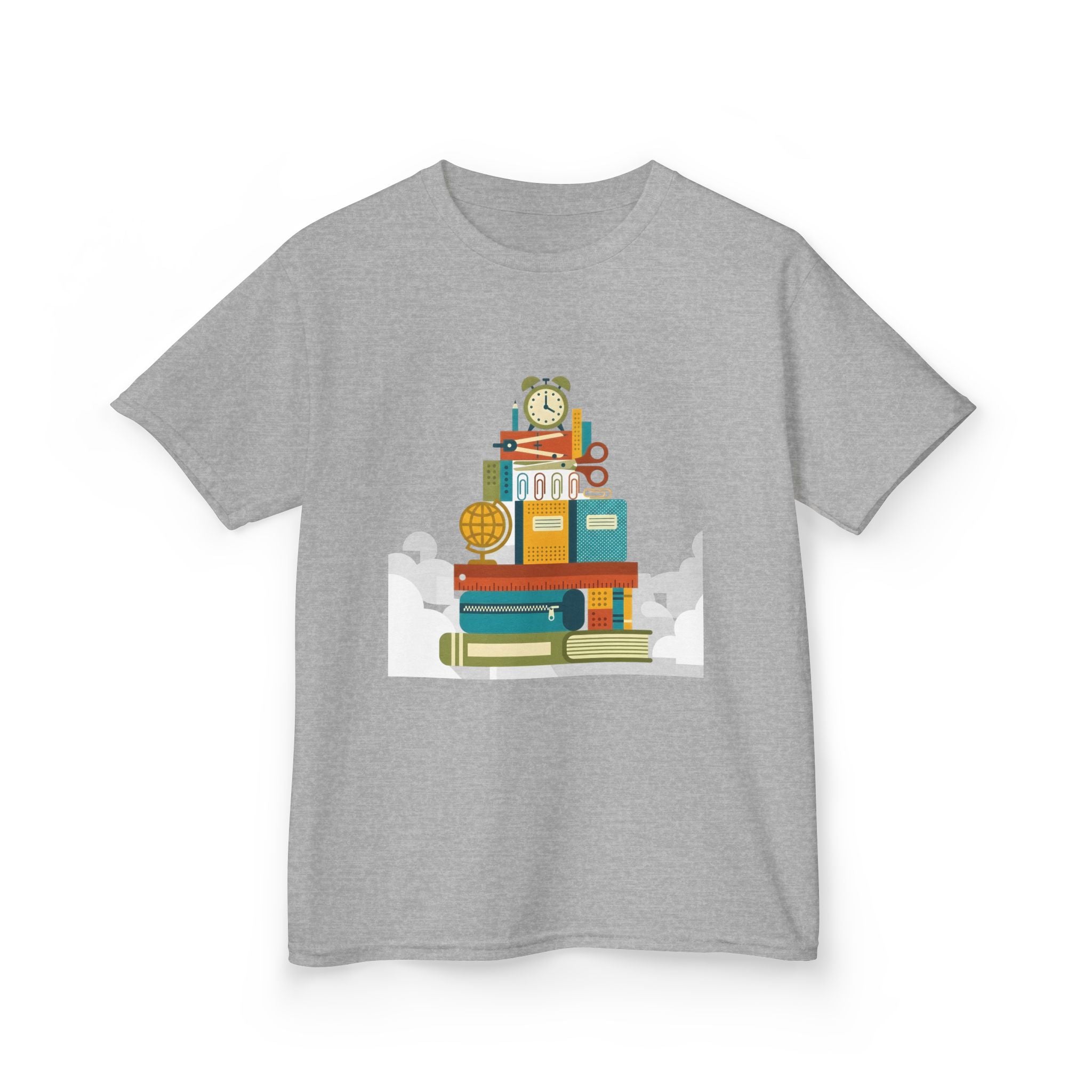 Kids Tee - Flat Vector School Supplies Stack | Back to School 2026