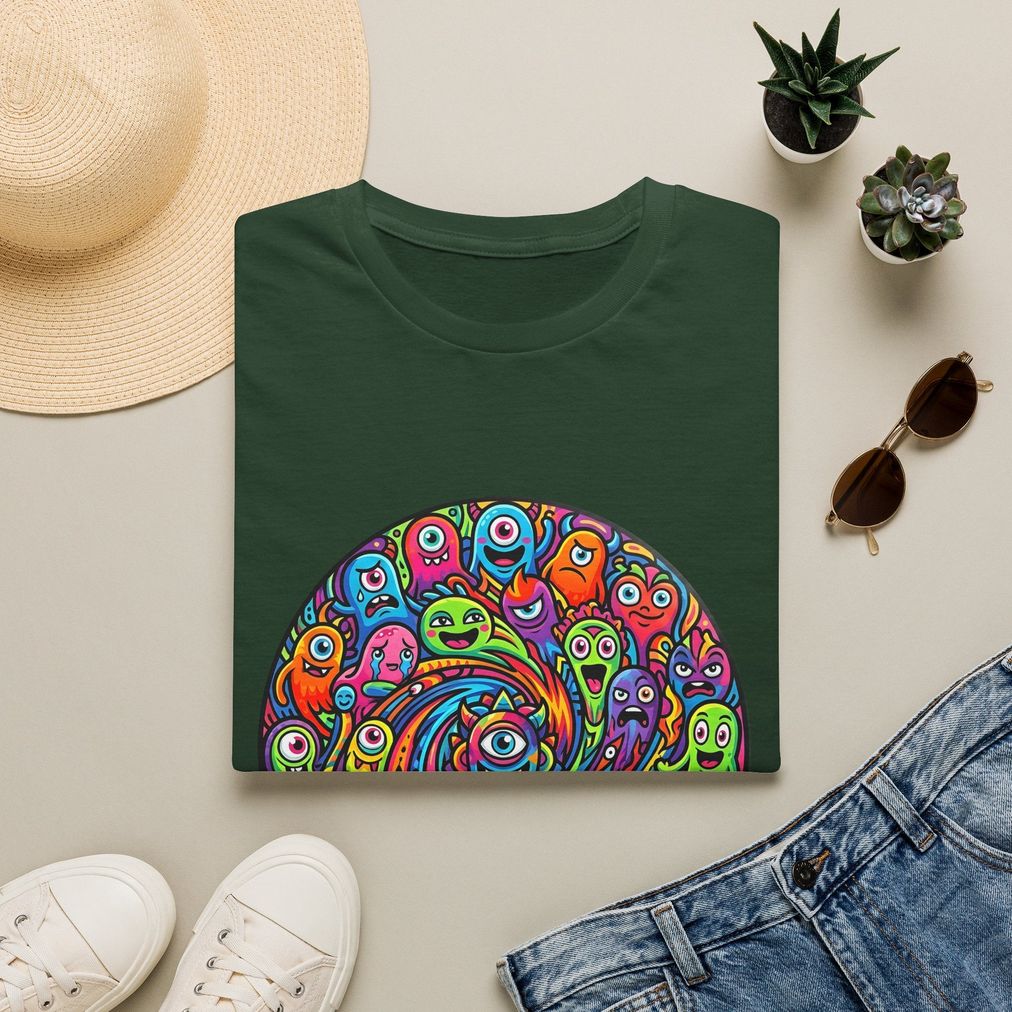 T-Shirt - Psychedelic Monster Swirl | Vibrant Alien Party