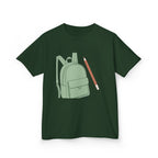 Kids Tee - Cartoon School Supplies Backpack Pencil | Back to School