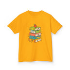Kids Bookworm Tee - Whimsical Retro Reading & Learning Design