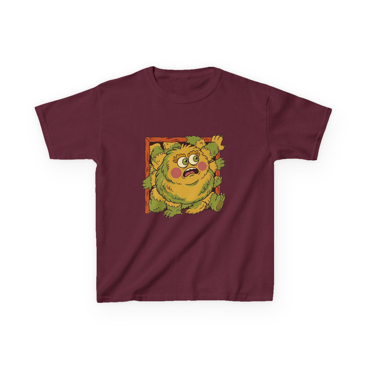Kids Monster Tee - Whimsical Box Surprise Cartoon | Retro Colors