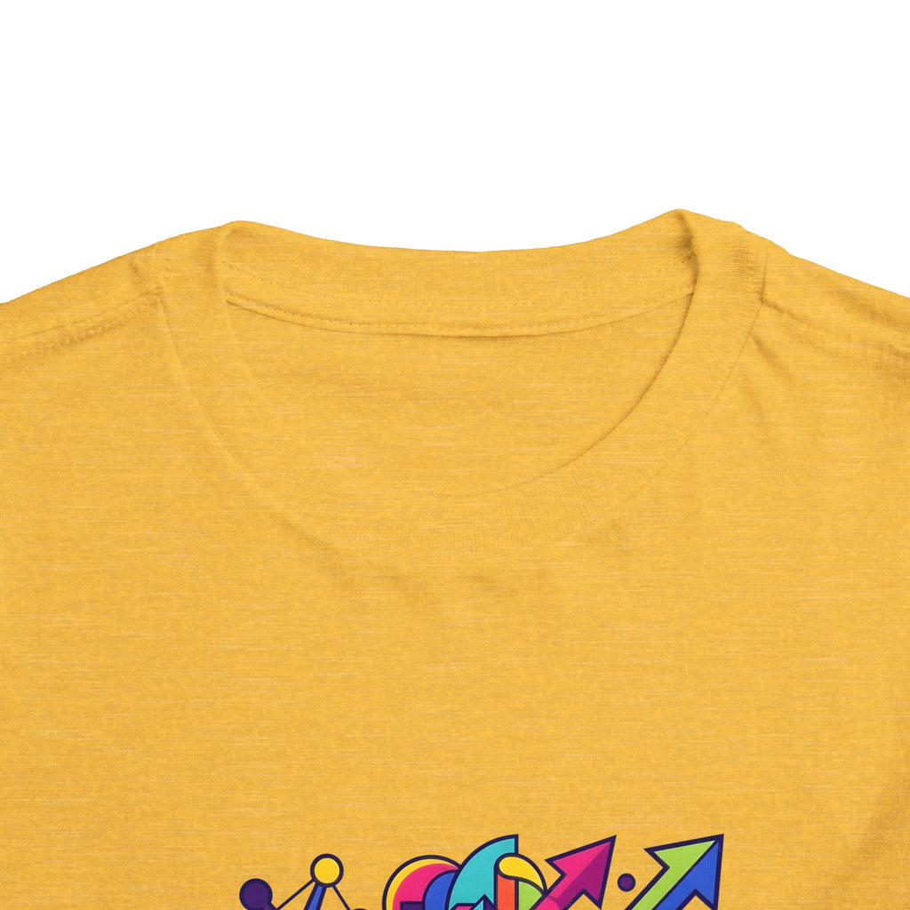 Toddler Crypto Shirt - Neon Geometric Digital Art | Blockchain Kids
