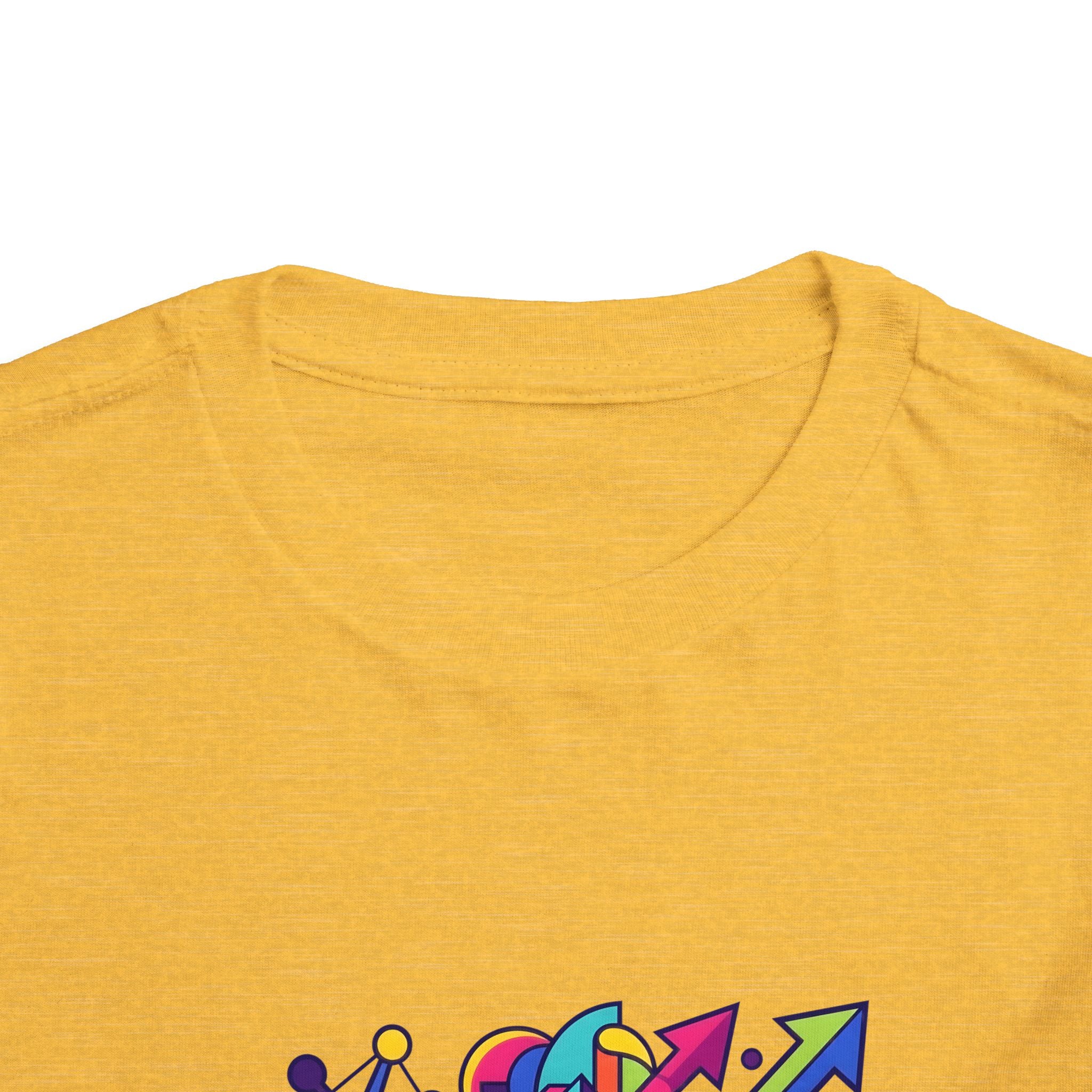 Toddler Crypto Shirt - Neon Geometric Digital Art | Blockchain Kids