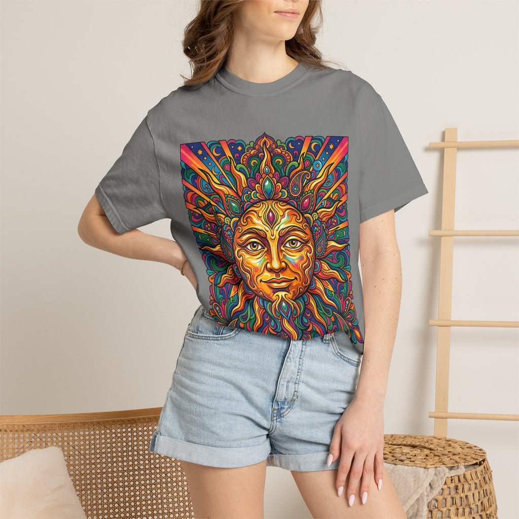 Unisex T-shirt - Psychedelic Sun Boho | Comfort Colors Garment-Dyed