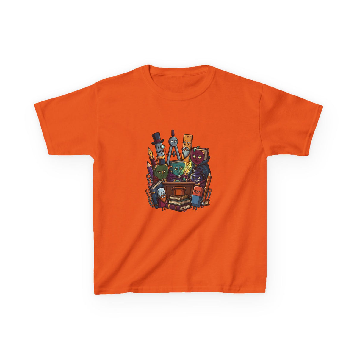 Kids Tee - Whimsical School Supplies Characters | Back to School