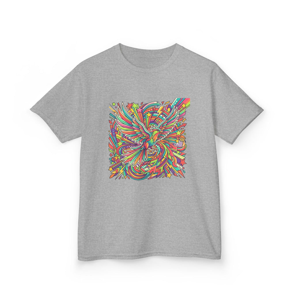 Kids Mythical Phoenix Tee - Energetic Psychedelic Art