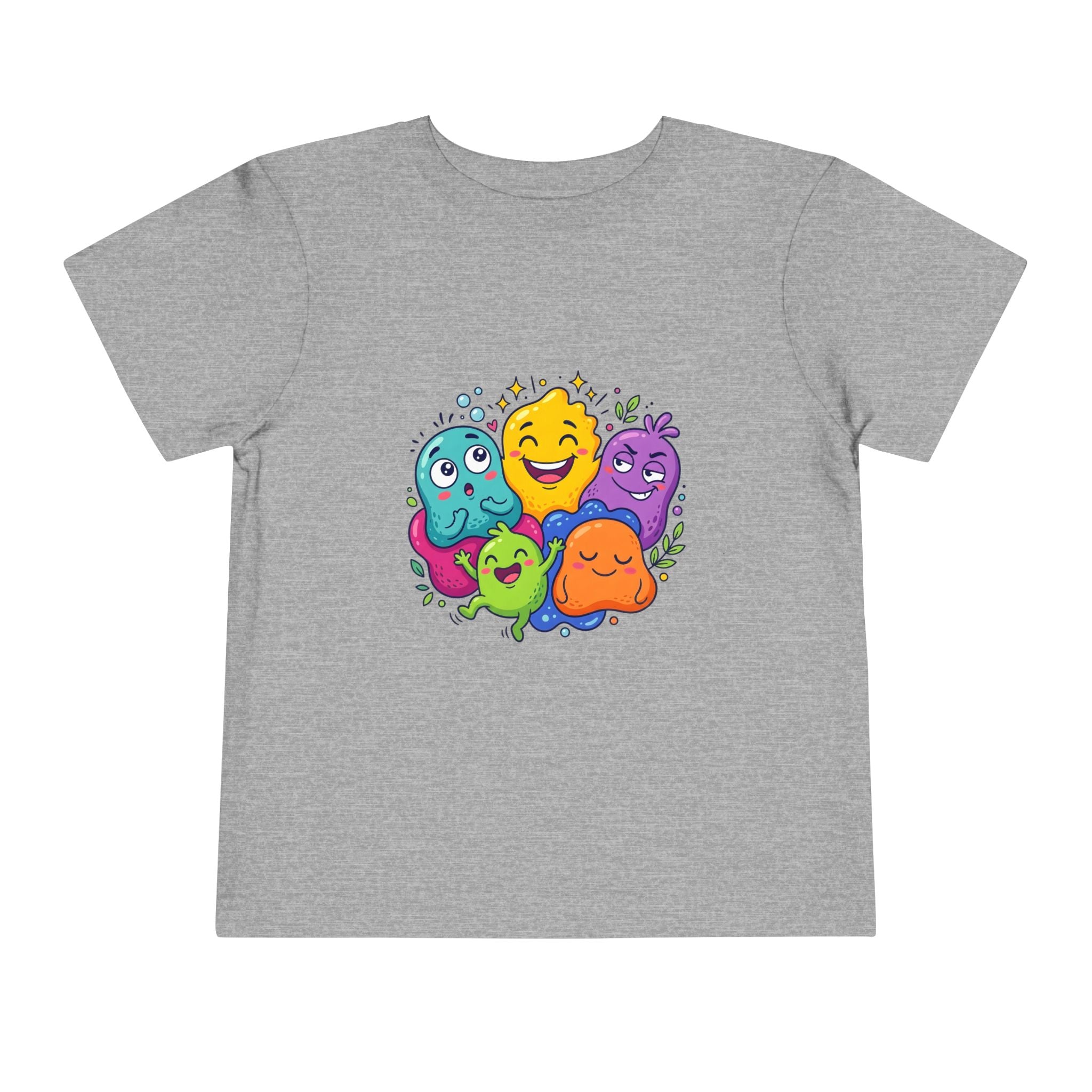 Toddler Monster Tee - Cute Happy Colorful Cartoon Kids Shirt
