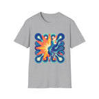 Abstract T-Shirt - Psychedelic Starburst Graphic Tee | Dynamic Blue