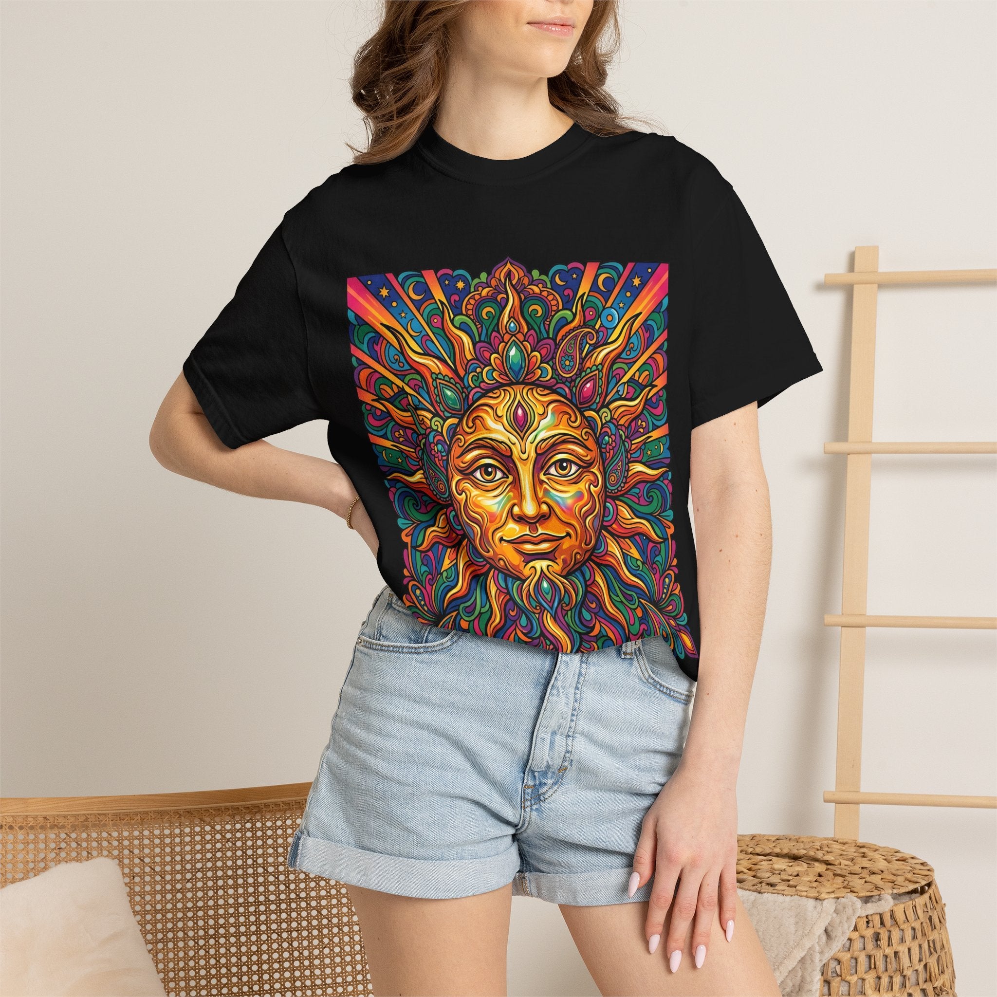 Unisex T-shirt - Psychedelic Sun Boho | Comfort Colors Garment-Dyed