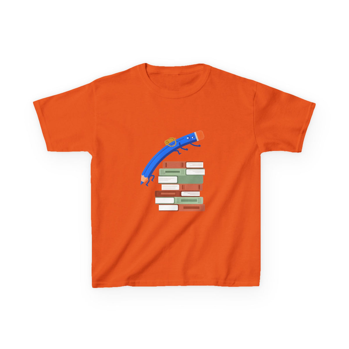 Kids Tee - Back to School Education | Books & Pencil