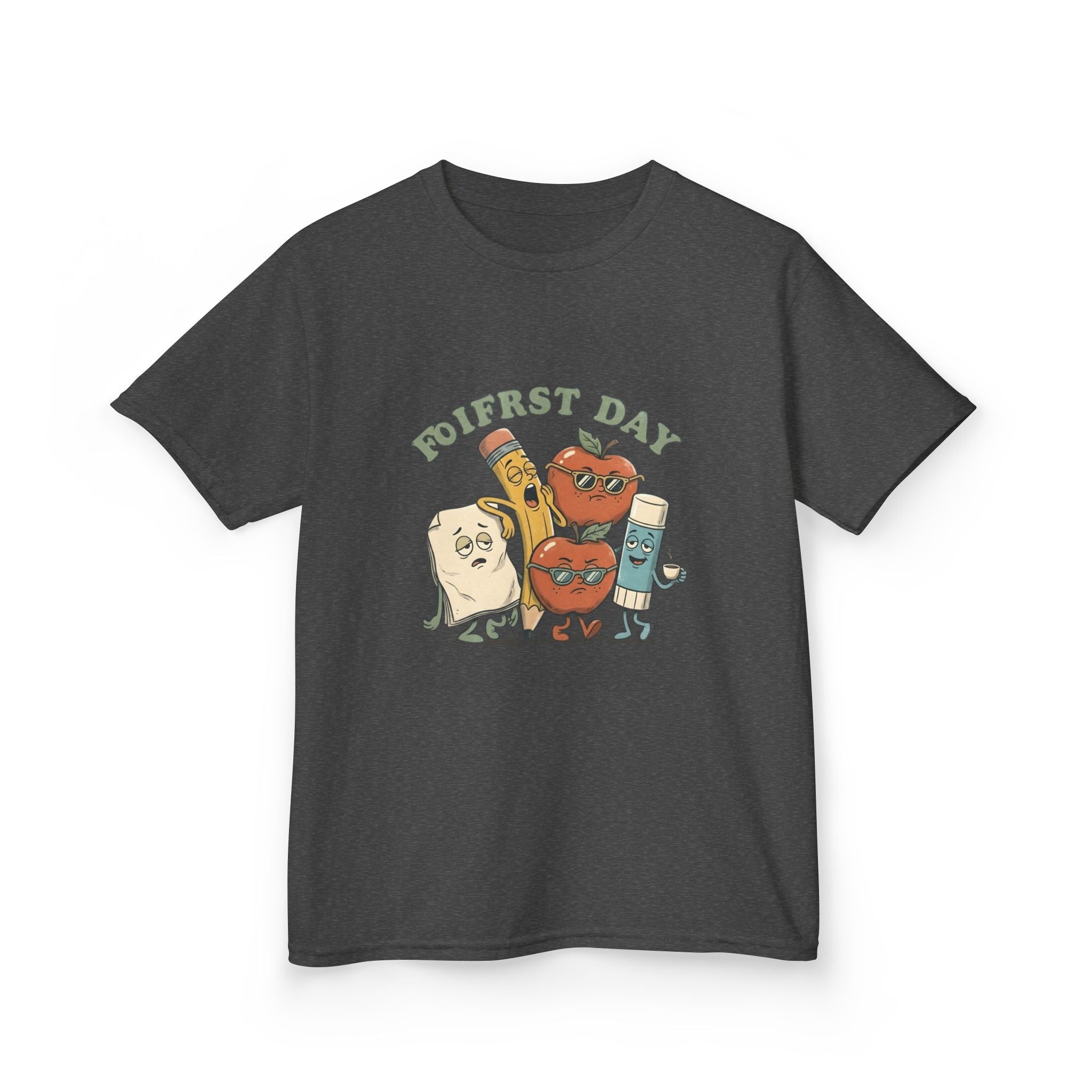 Kids Tee - Funny "FIRST DAY" Tired School Supplies Back to School 2026