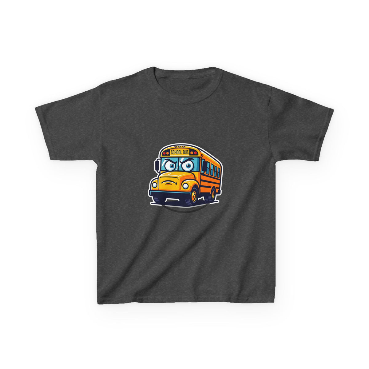Kids T-Shirt - Angry SCHOOL BUS Cartoon Tee | Funny Character