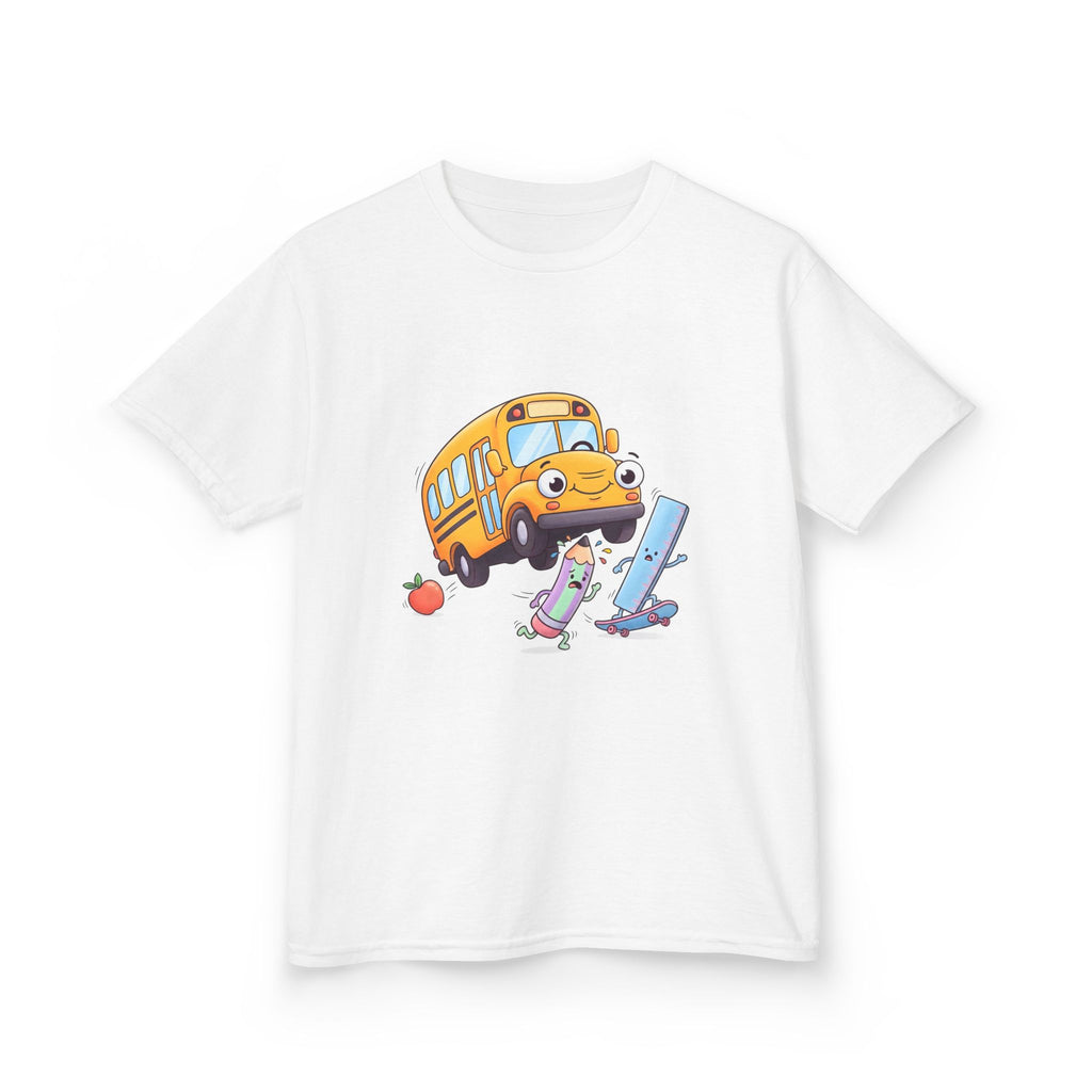 Kids School Bus Tee - Cute School Supplies Shirt | Back to School 2026