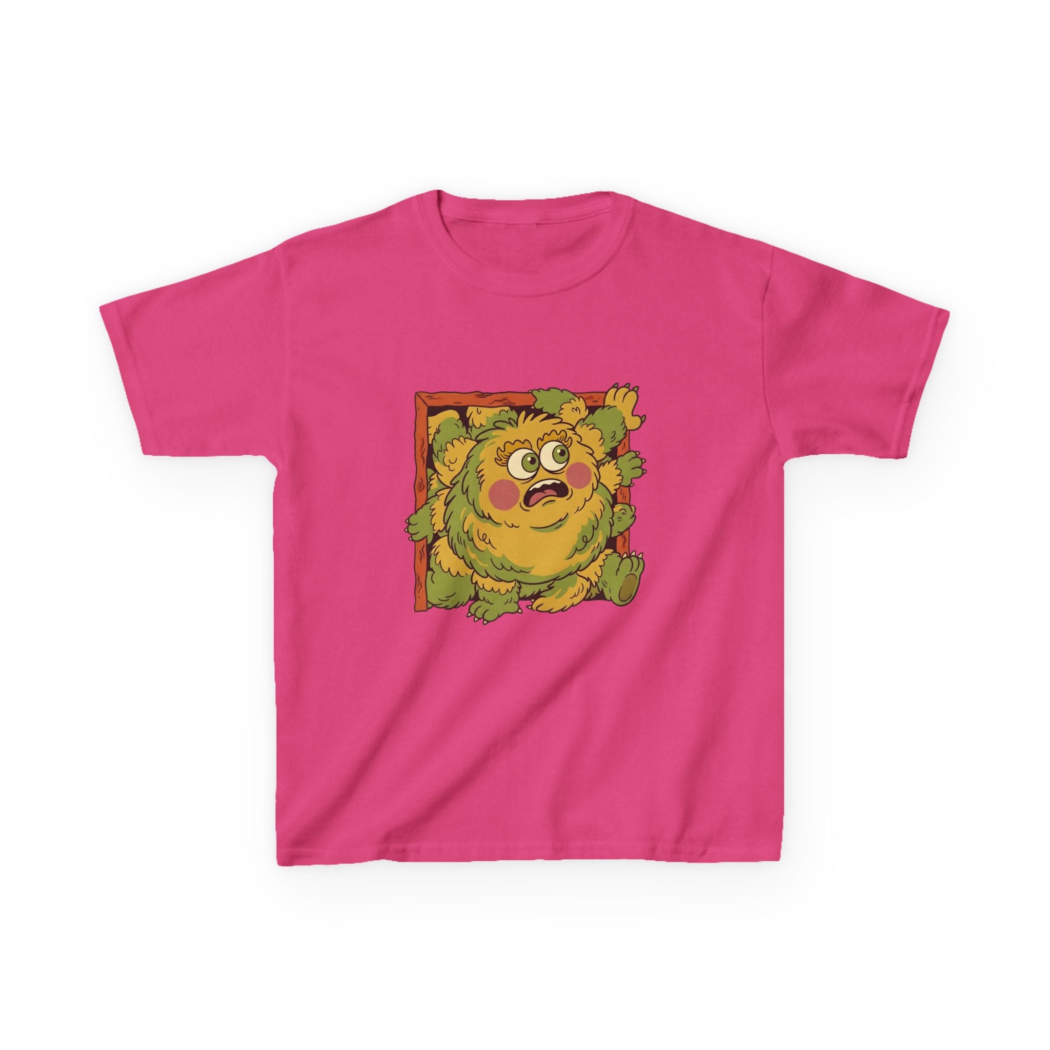 Kids Monster Tee - Whimsical Box Surprise Cartoon | Retro Colors