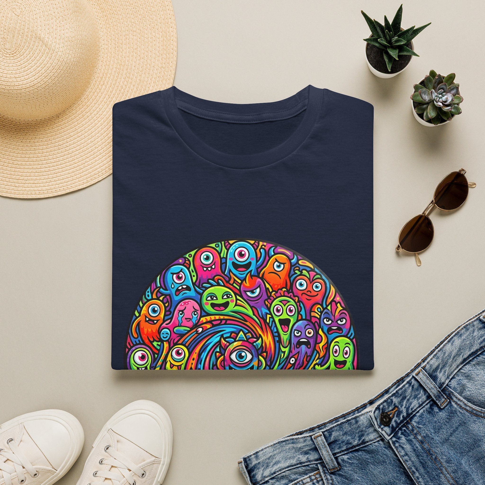 T-Shirt - Psychedelic Monster Swirl | Vibrant Alien Party