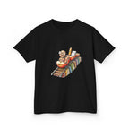 Kids Learning Train Tee - Whimsical Bookworm Education Shirt
