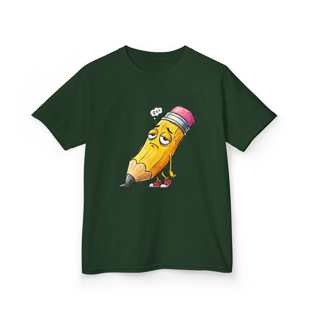 Kids T-Shirt - Tired Pencil Zzz Cartoon | Funny Back to School