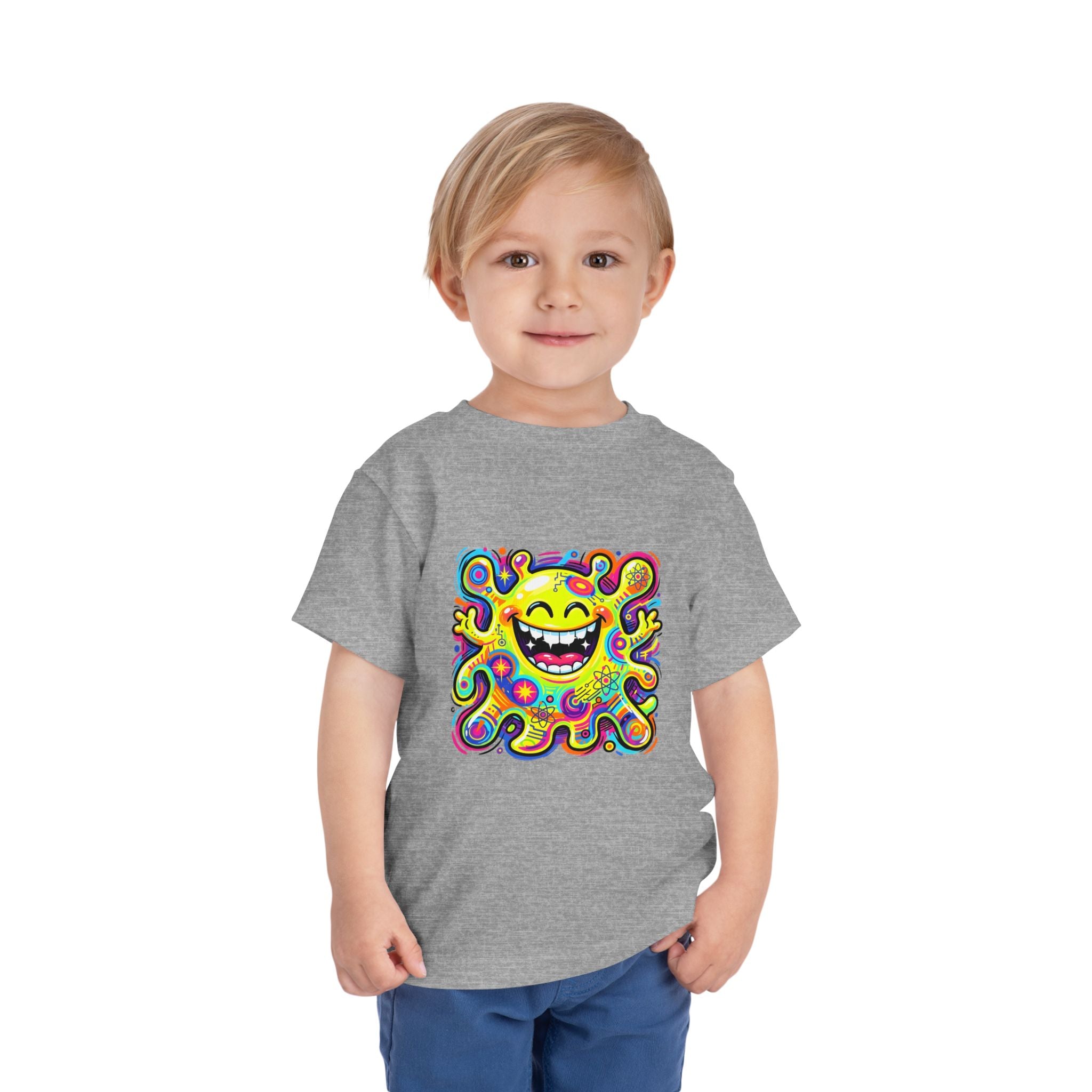 Toddler Tee - Vibrant Psychedelic Monster | Kids Abstract Cartoon Art