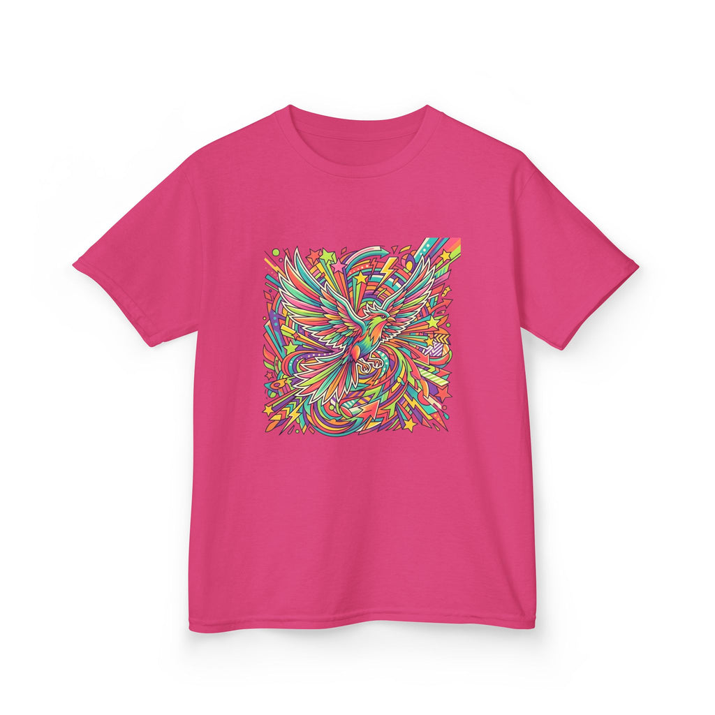 Kids Mythical Phoenix Tee - Energetic Psychedelic Art