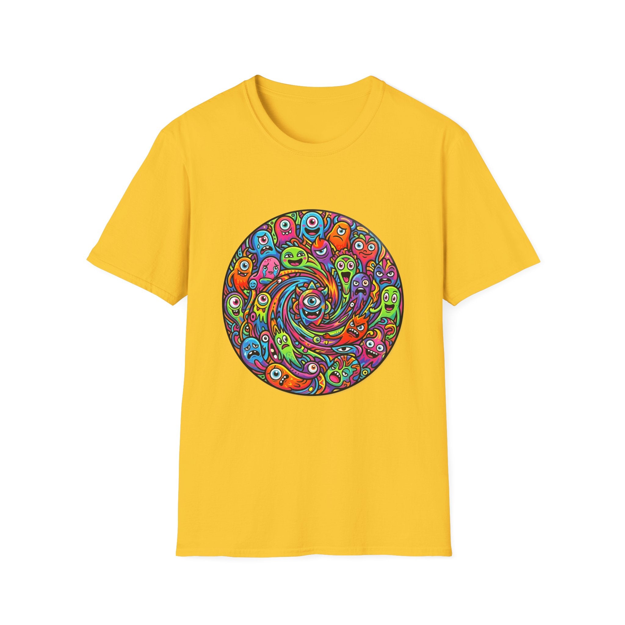 T-Shirt - Psychedelic Monster Swirl | Vibrant Alien Party
