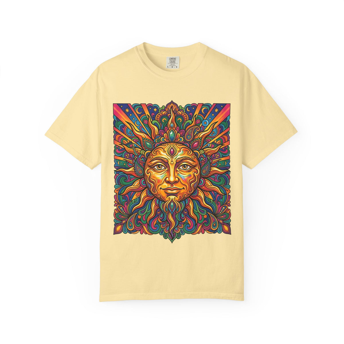 Unisex T-shirt - Psychedelic Sun Boho | Comfort Colors Garment-Dyed