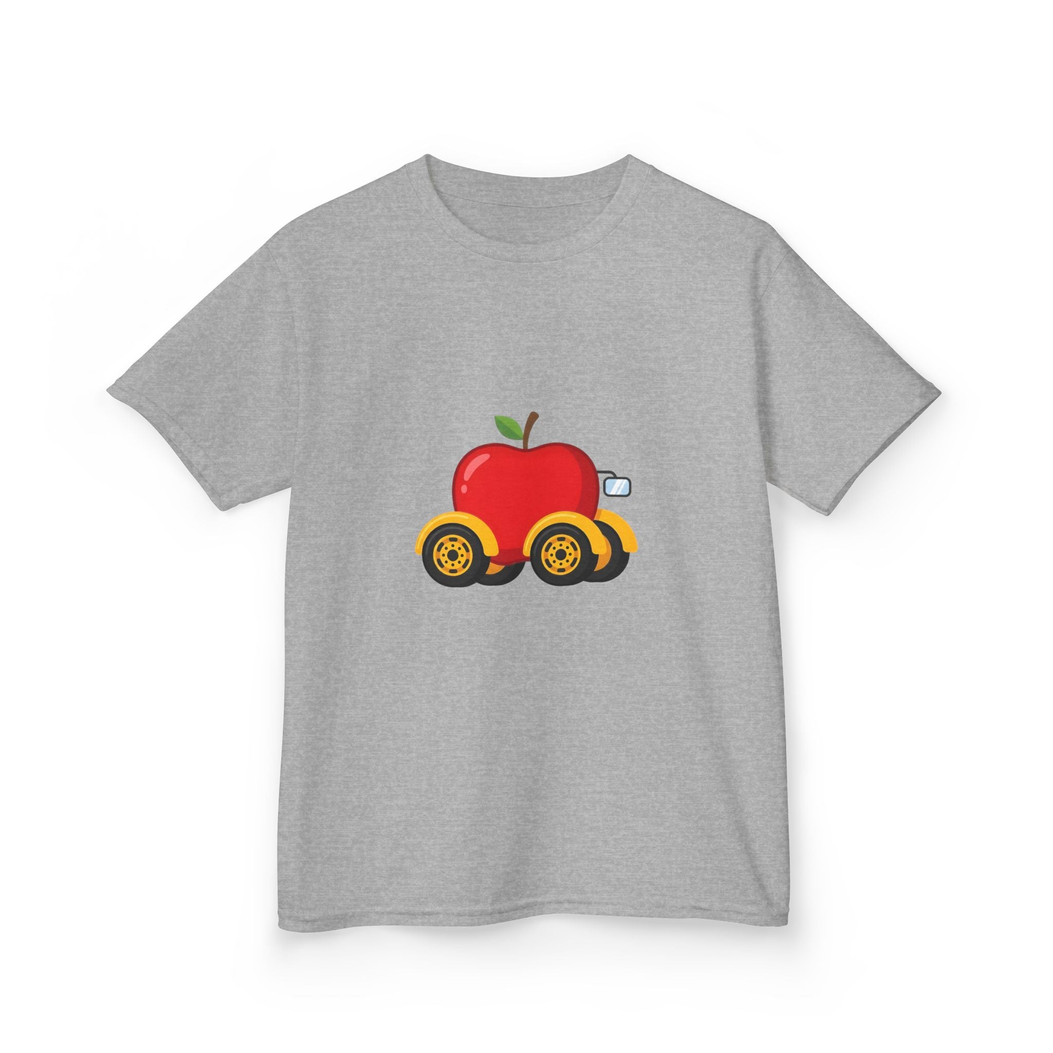 Kids T-Shirt - Apple On Wheels Graphic | Whimsical Fruit Car