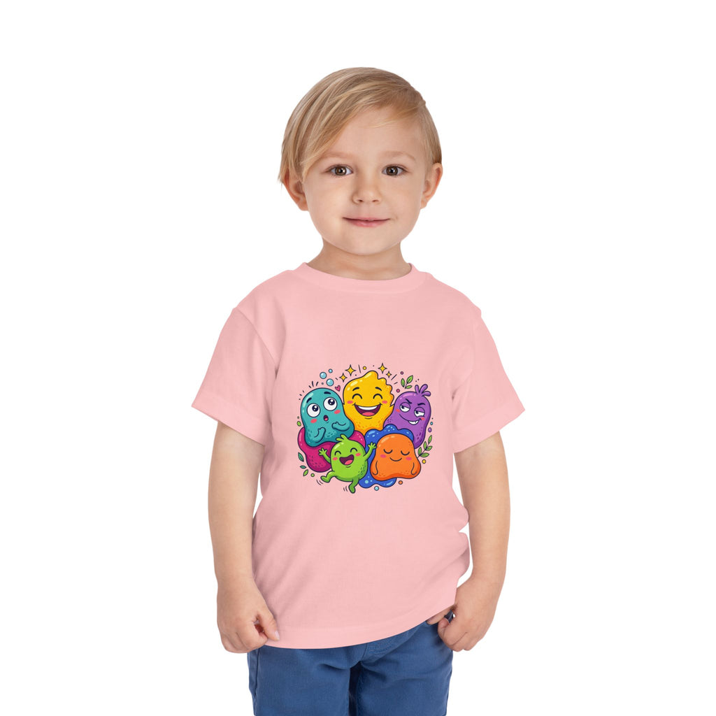 Toddler Monster Tee - Cute Happy Colorful Cartoon Kids Shirt