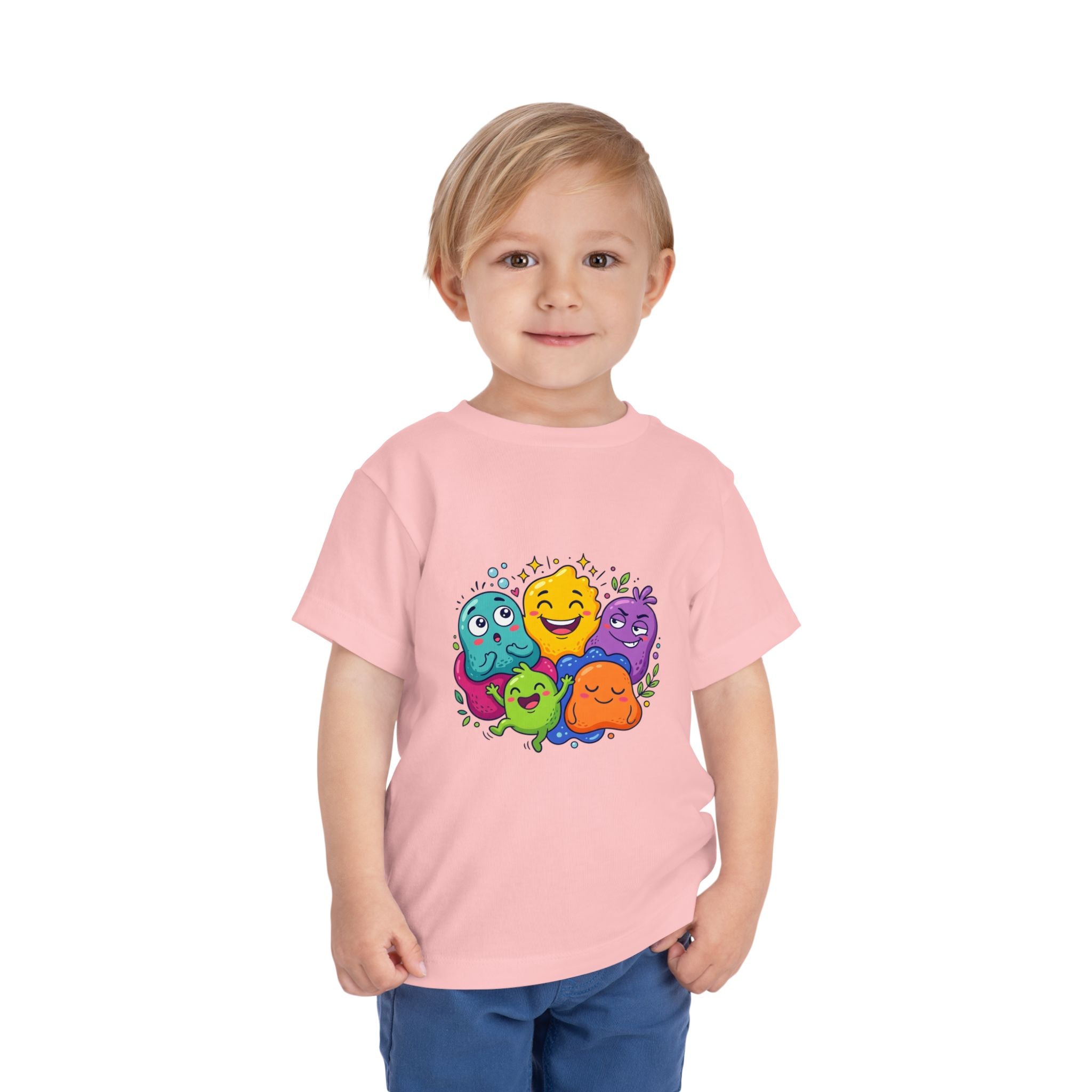 Toddler Monster Tee - Cute Happy Colorful Cartoon Kids Shirt