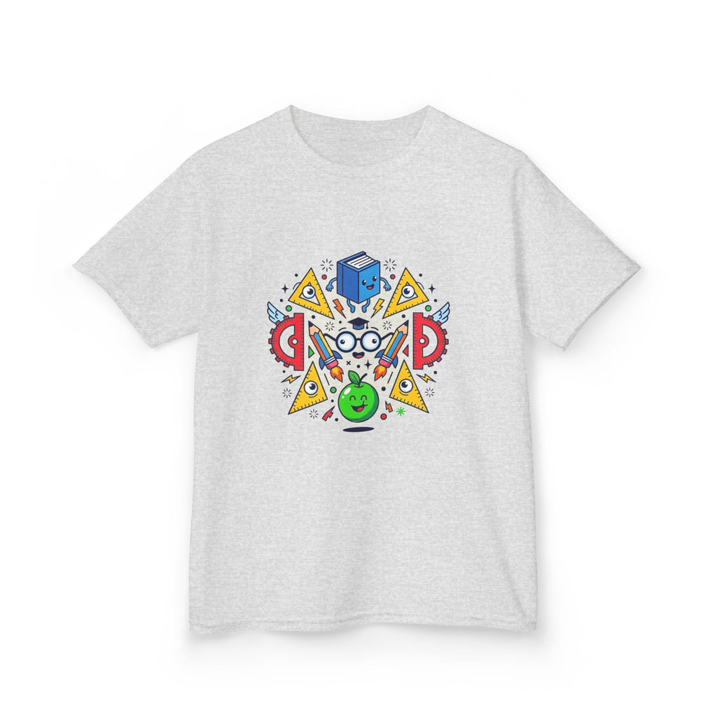 Kids Tee - Cartoon School Supplies & Learning Design | Back to School