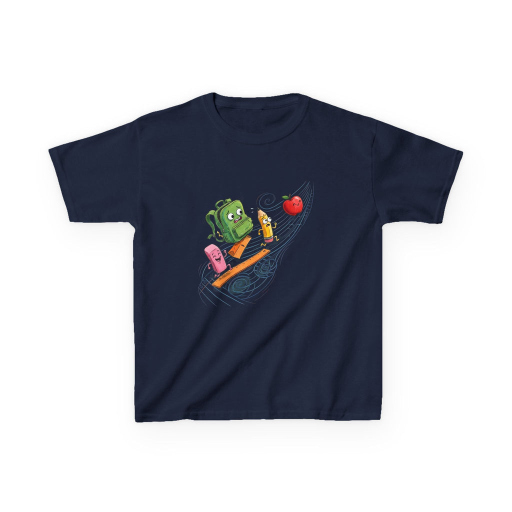 Kids Cartoon School Supplies T-Shirt - Back to School Chaos | 2026
