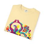 Garment-Dyed T-shirt - Joyful Abstract Creatures | Whimsical Graphic
