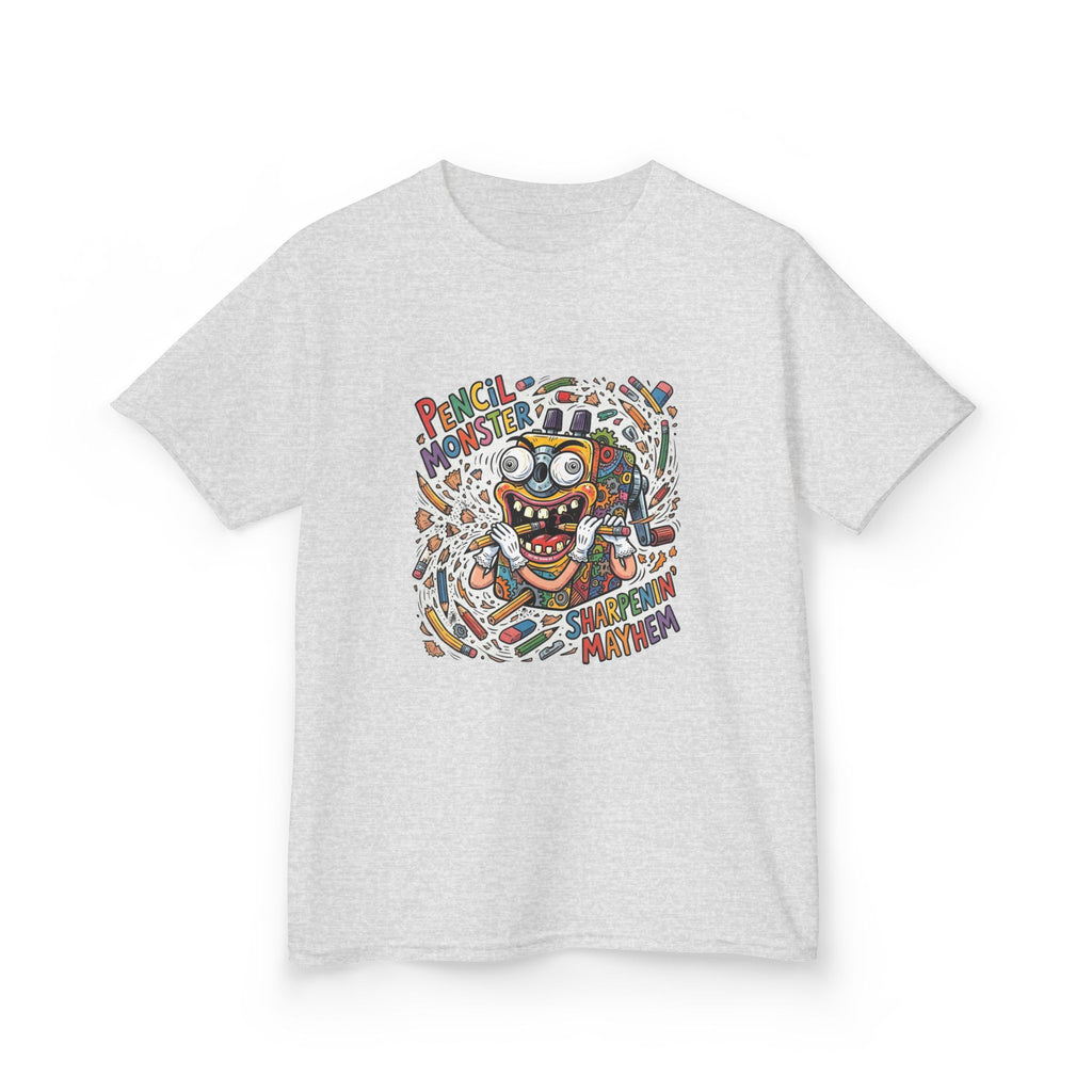 Kids Tee - Pencil Monster "Sharpenin' Mayhem" Cartoon | School