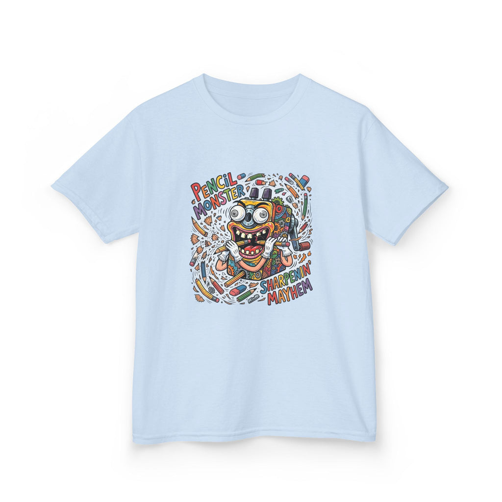 Kids Tee - Pencil Monster "Sharpenin' Mayhem" Cartoon | School