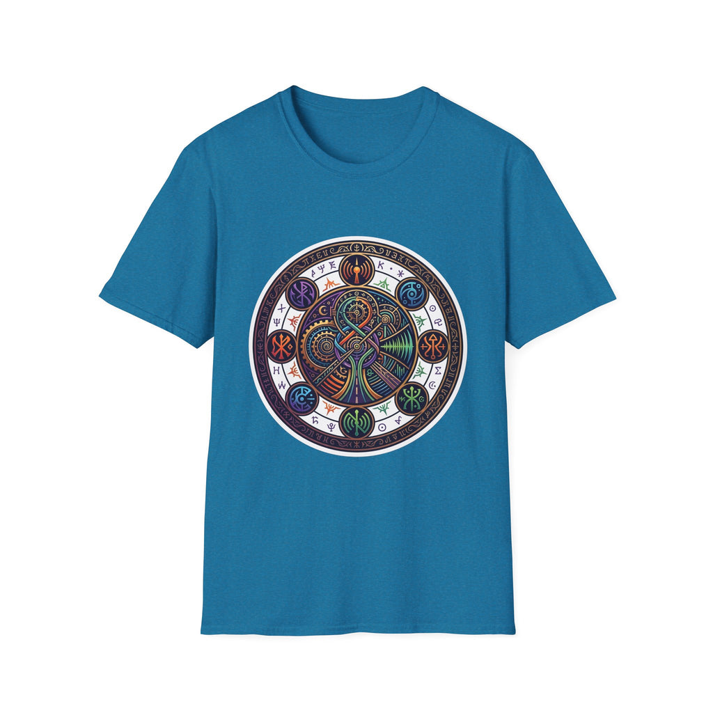 Unisex Steampunk T-Shirt - Ornate Mystical Mandala & Gears