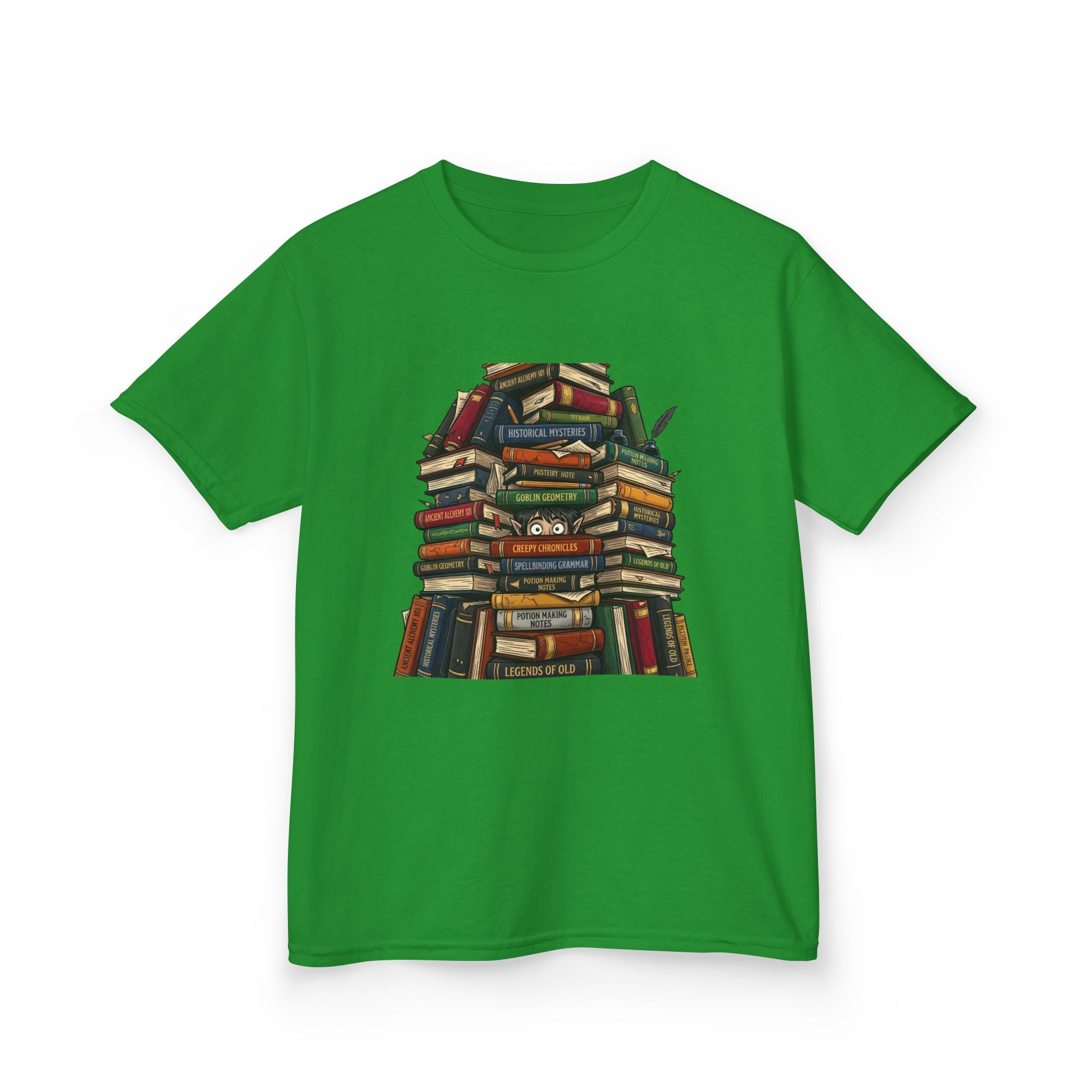 Kids Magic Studies Tee - Whimsical Fantasy Books & Goblin Geometry