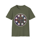 Unisex Steampunk T-Shirt - Ornate Mystical Mandala & Gears