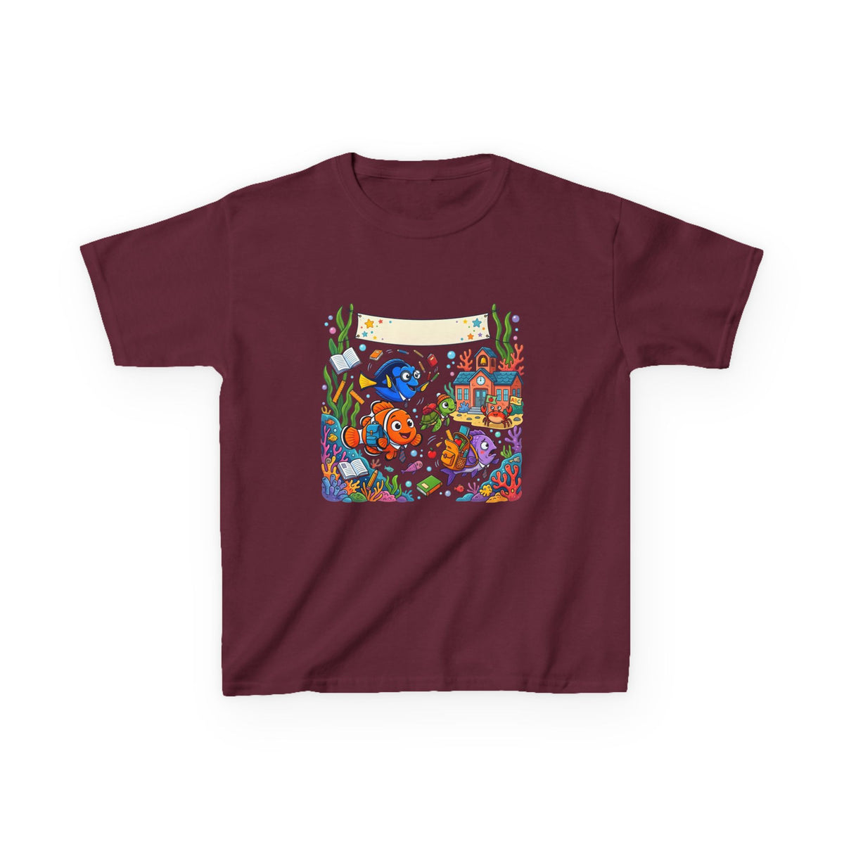 Kids T-Shirt - Whimsical Underwater School ABC | Back to School