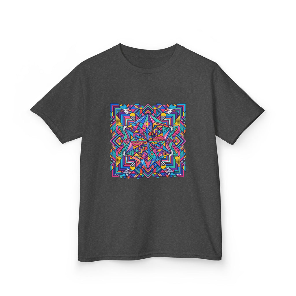 Kids Tee - Retro Geometric Kaleidoscope Abstract | 90s Aesthetic Top