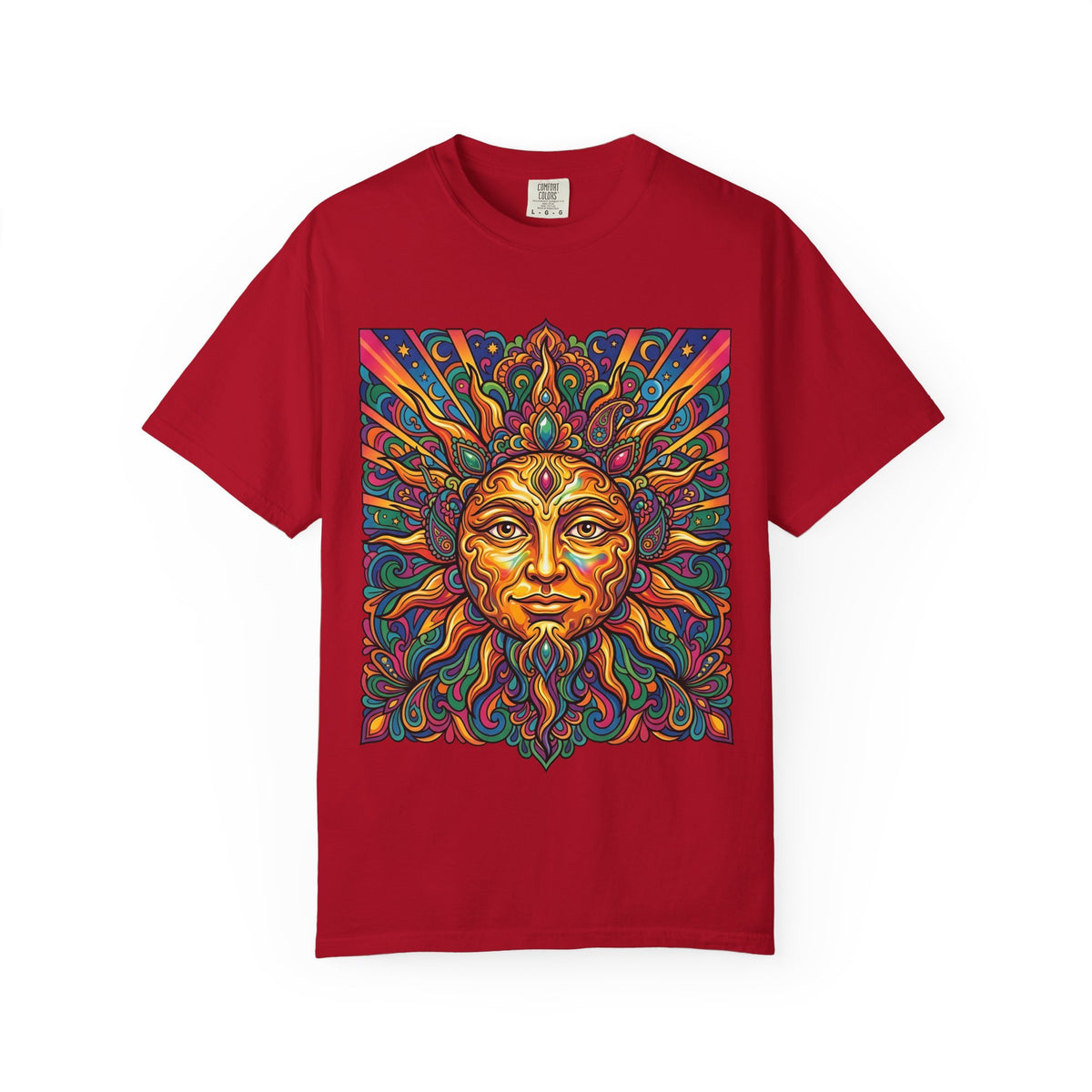 Unisex T-shirt - Psychedelic Sun Boho | Comfort Colors Garment-Dyed