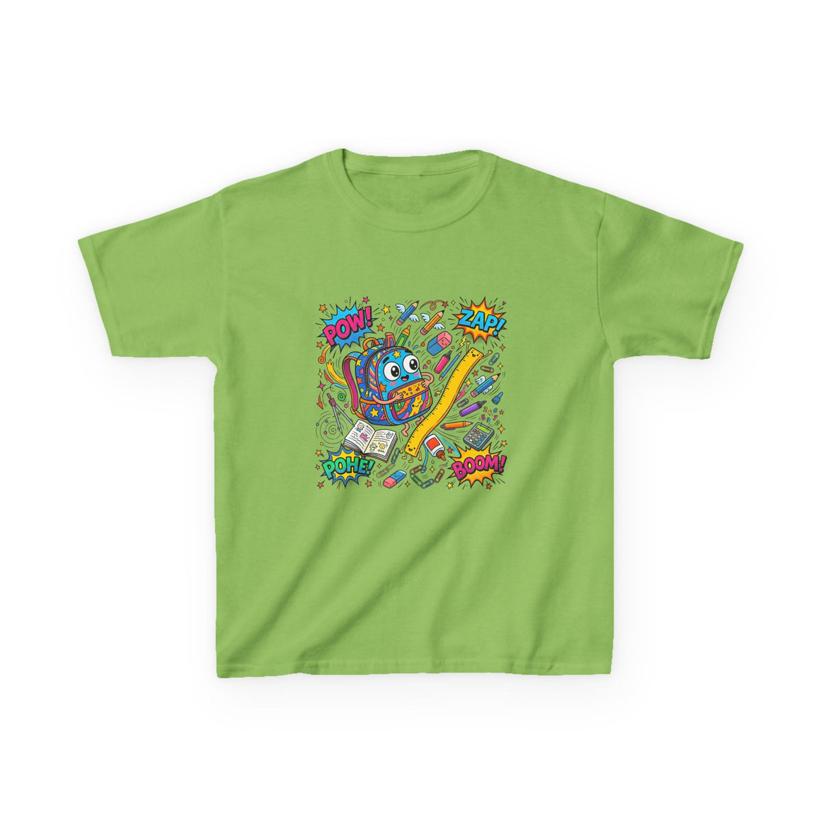 Kids T-Shirt - POW! ZAP! Comic School Supplies | Back to School