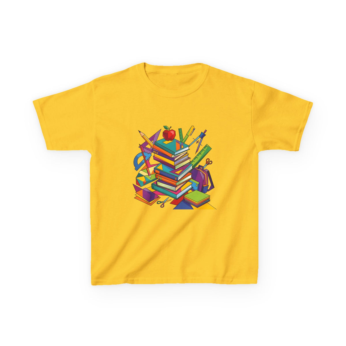 Kids T-Shirt - Geometric School Supplies Tee | Back to School