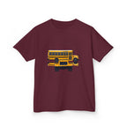 Kids School Bus T-Shirt - Cute Cartoon Reflection | Back to School