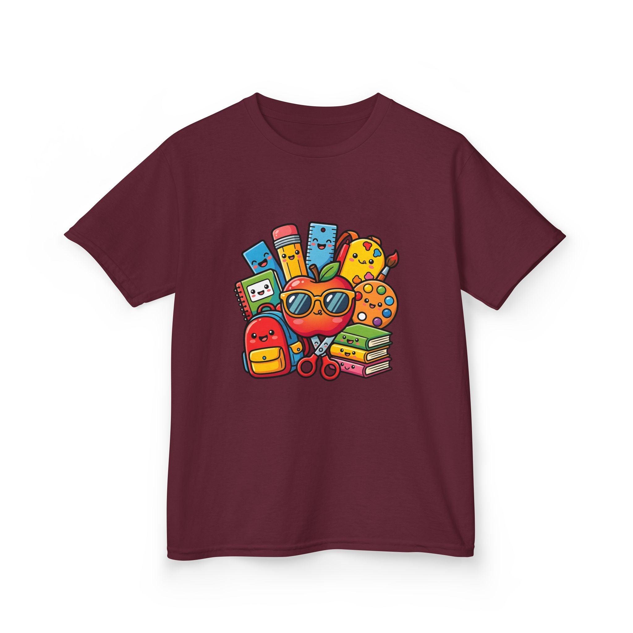 Kids Back to School T-Shirt - Kawaii School Supplies Art | 2026