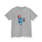 Kids Tee - Mischievous School Supplies Cartoon | Funny Education