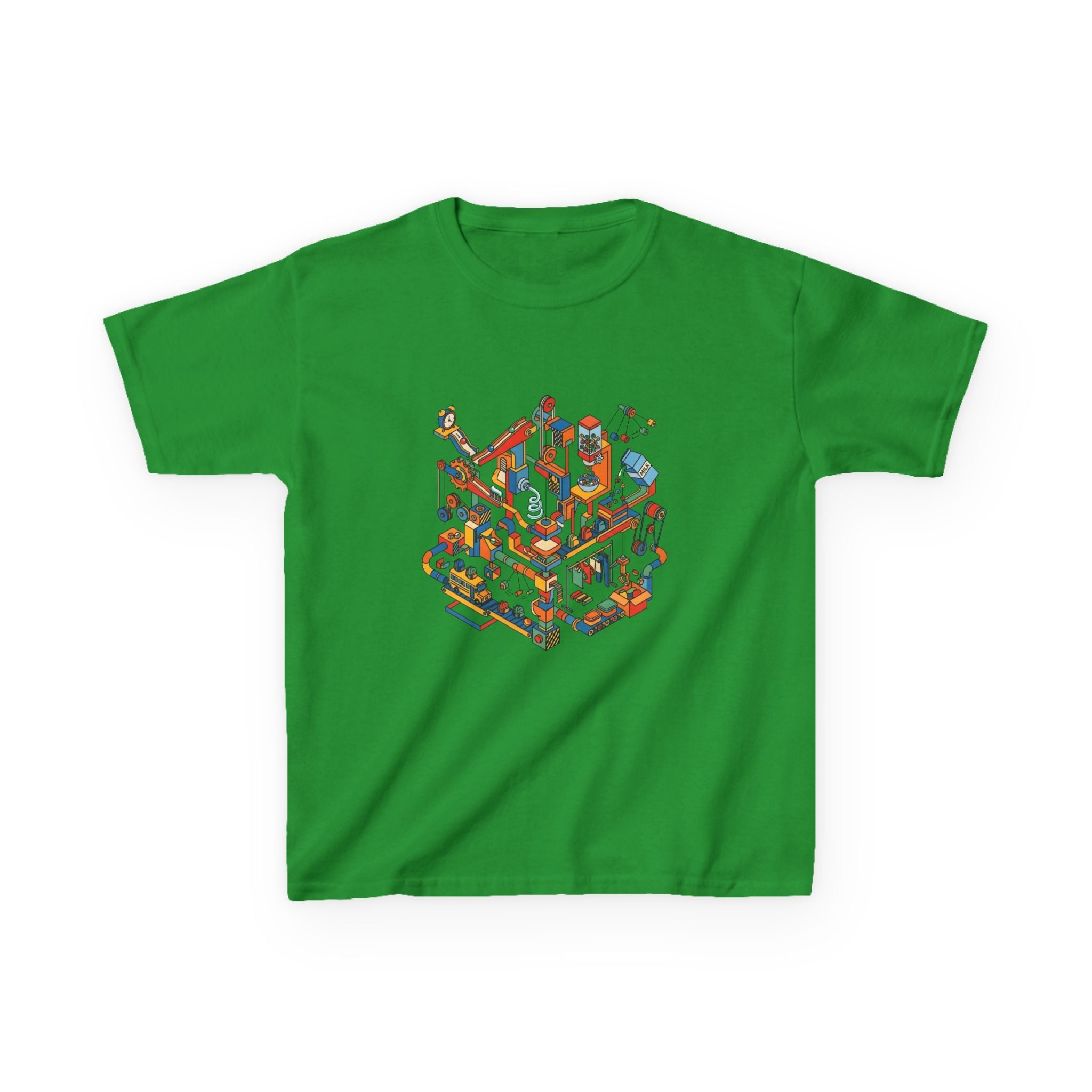 Kids Daily Routine T-Shirt - Whimsical Cartoon Machine