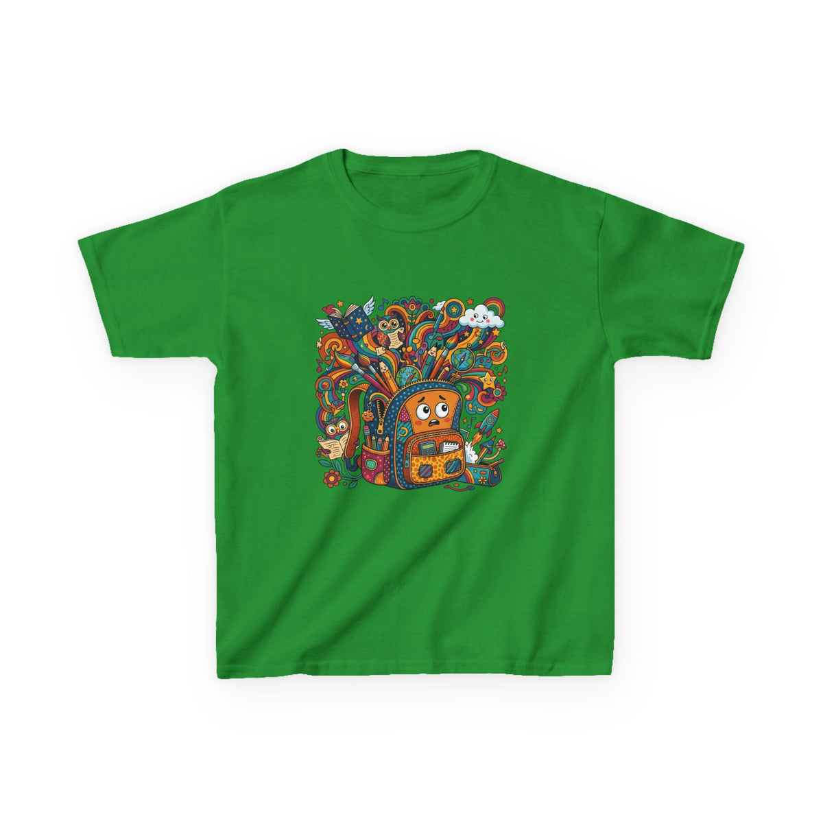 Kids Tee - Whimsical School Owl & Backpack | Back to School 2026